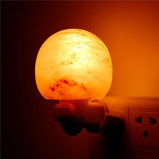 Mini Cute Hand Carved Natural Crystal Himalayan Salt Night Light Wall Lamp Gift