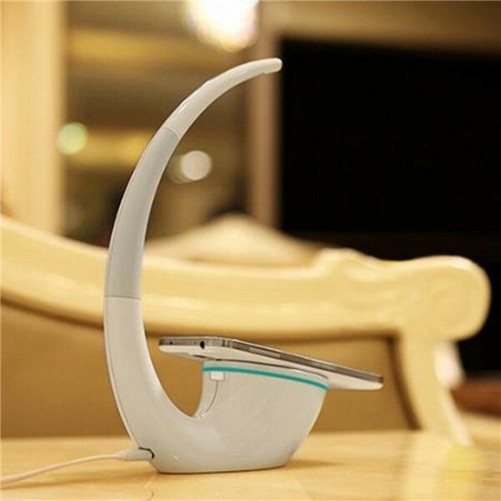 QI Intelligent Energy Save Wireless Charger Table Lamp for Apple Samsung S6 iWatch