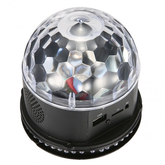 US Plug Remote Sound Activated Control LED Crystal Magic Ball Light Party KTV