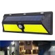 166 COB Solar Power PIR Motion Sensor Garden Security Lamp Waterproof Patio Light