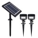 2 In 1 Solar Powered LED Garden Lamp Spotlight Outdoor Walkway Lawn Landscape Path Light