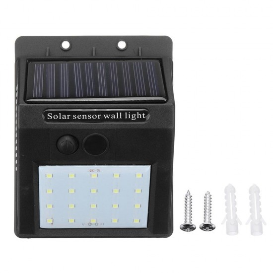 20 LED Solar Power Wall Light Outdoor Waterproof Light-controlled Garden Security Lamp