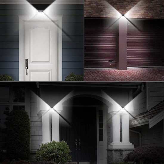 208 LED Solar Power PIR Motion Sensor Wall Light Outdoor Garden Lamp Waterproof