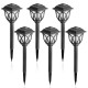 2PCS/6PCS Outdoor LED Solar Light Waterproof Stake Lamp Home Garden Yard Lawn Decor