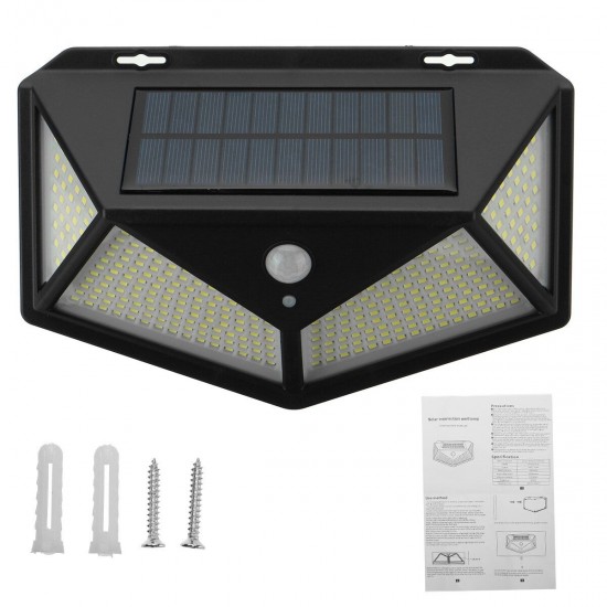 300LED Waterproof Solar Light Infrared Motion Sensor Wall Light Outdoor Garden Light