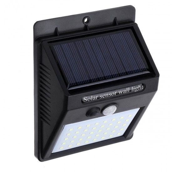 40 LED Solar Power Wall Light 3 Modes PIR Motion Outdoor Garden Landscape Lamp