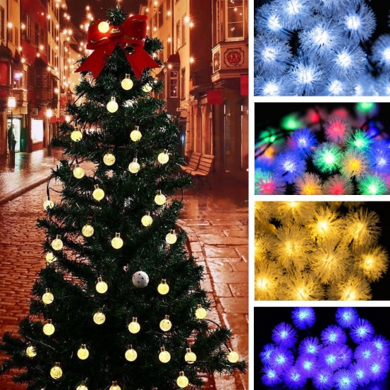 4.8M Solar Power Light Control 20 LED Christmas Fairy String Light Party Outdoor Patio Decor Lamp