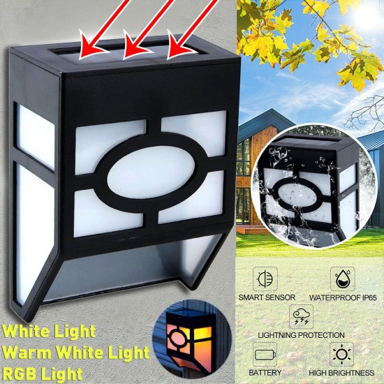 LED Solar Light Wall Mount Motion Sensor Staircase Lighting Outdoor Garden Waterproof Street Lamp