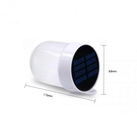 Outdoor Solar Powered LED Fence Light Dual Color Temperature Waterproof Wall Lamp Garden Patio Lighting