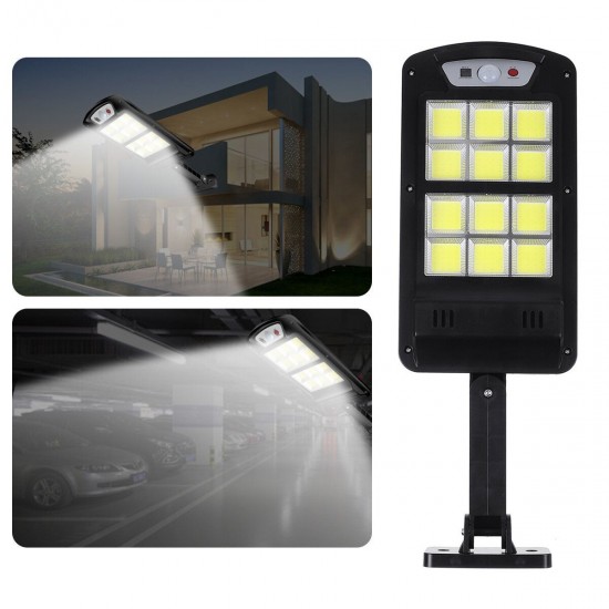 Solar LED Street Light 120/240 COB Waterproof Sensor Remote Control Wall Road Lamp