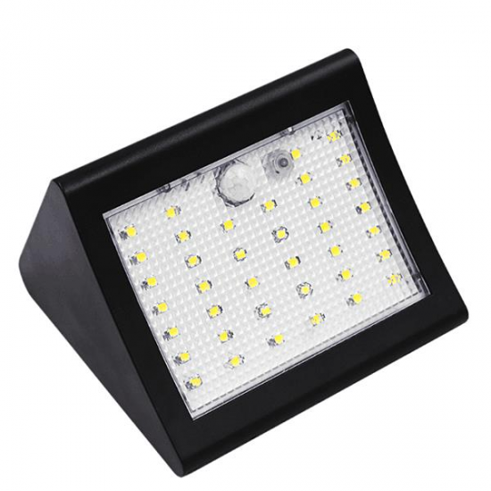 Solar Powered 38LED IP65 Waterproof 500LM PIR Motion Sensor LED Wall Light Outdoor Security Lamp