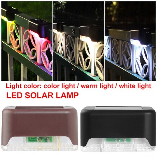 Solar Powered LED Path Landscape Mount Outdoor Garden Stair Fence Lamp