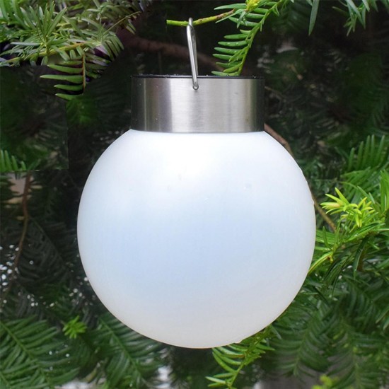 Solar Powered Light Control Waterproof Ball Shaped Flame Hanging Light for Garden Landscape Decor