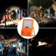 Solar Powered bluetooth Music LED Tent Lamp Outdoor USB Portable Camping Emergency Light