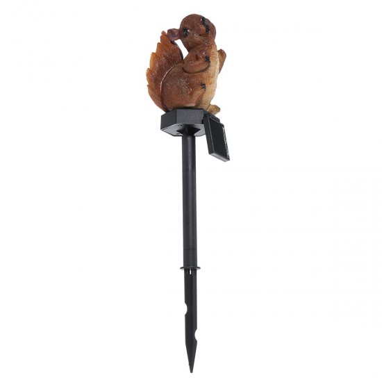 Squirrel Solar Lawn Lamp Garden Decor Light Waterproof Outdoor Pathway