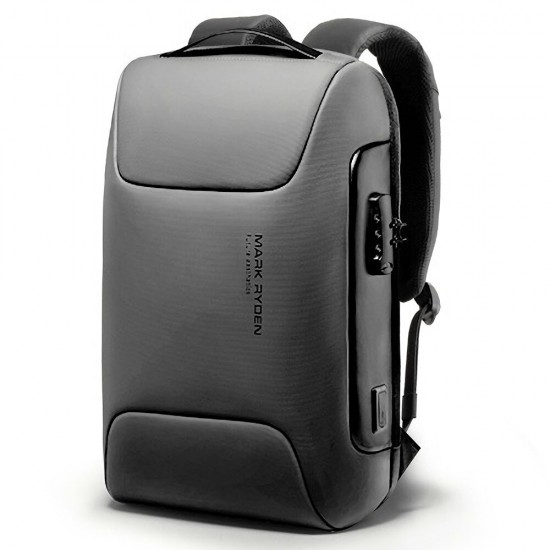 MR9116 Anti-theft Backpack Laptop Bag Shoulder Bag USB Charging Men Business Travel Storage Bag for 15.6 inch Computer