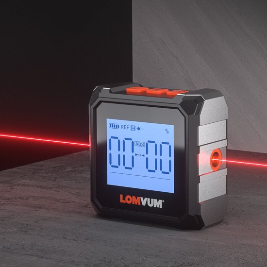 GR20 360° Mini Digital Protractor Laser High Precision Magnet Goniometer Inclinometer Universal Bevel Digital Level Angle Finder Angle Measurement Tool