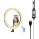 PU458B 11.8 inch 30cm RGBW Dimmable LED Ring Light for Video Live Broadcast Selfie Photography with Remote Control