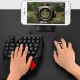 K108 38 Keys Wired Keyboard 3 Color LED Backlit Ergonomic One-Handed Hand Gaming Keyboard for PC Laptop