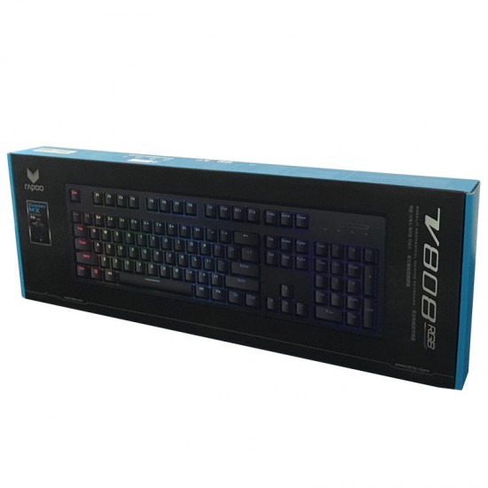 V808 Wired Mechanical Gaming Keyboard 104 Keys Switch Red Switch RGB Back Light PBT Keycap USB bluetooth