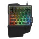 Wired One-handed Mechanical Keyboard & Mouse &bluetooth Adapter Set 39 Keys Luminous Gaming Keyboard 2000DPI Mouse USB Hub for PUBG