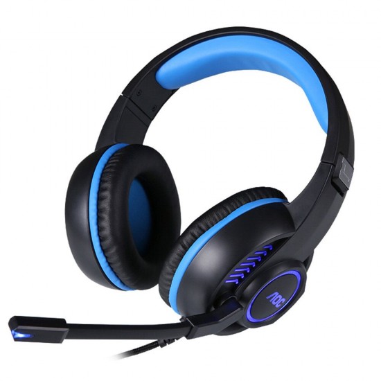 HS100 Game Headset 3.5mm+USB Wired Bass Stereo Gaming Headphone with Mic for Computer PC Gamer