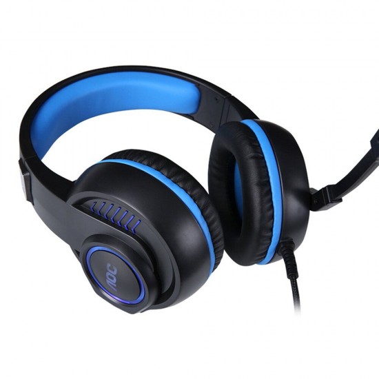 HS100 Game Headset 3.5mm+USB Wired Bass Stereo Gaming Headphone with Mic for Computer PC Gamer