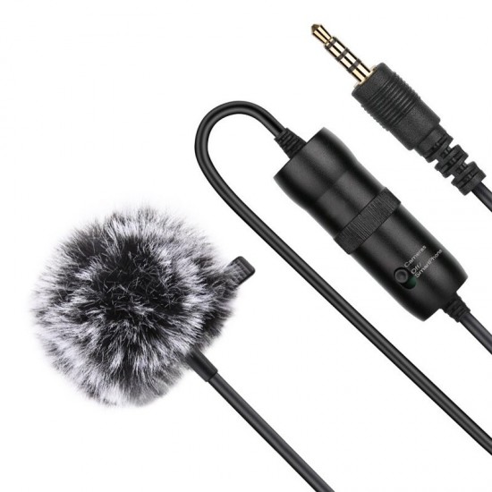 PU427 6M 3.5mm Jack Microphone M1 Omnidirectional Condenser Microphone Recording Live Vlogging Video Lavalier Microphone