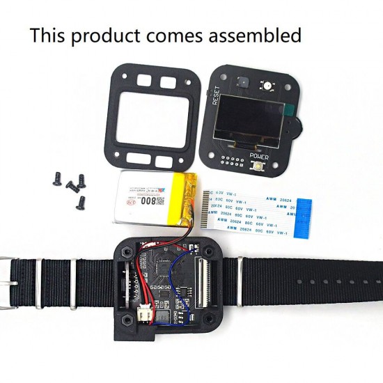 BAD Watch Programmable Watch Atmega32u4 USB Laser VL53L0 Distance Sensor Temperture RTC with 800mAh Battery