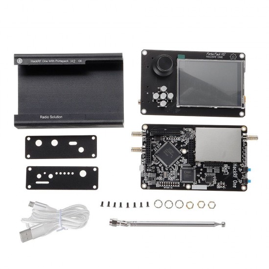 H2 + One SDR Radio with Firmware + 0.5ppm TCXO GPS + 3.2 inch Touch LCD + Metal Case + Antenna Kit