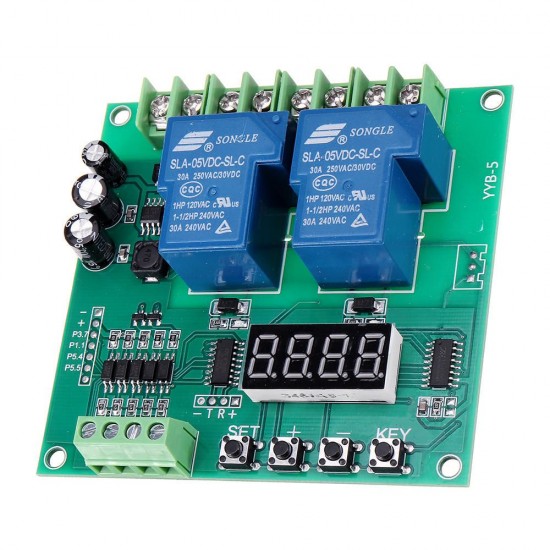 YYB-5 12V 24V Motor Forward Reverse Motor Speed Controller Board Two Relay Delay Timing Cycle Module DIY Motor