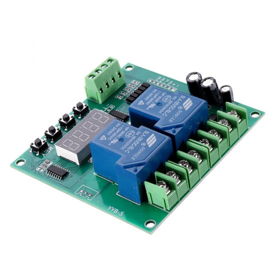 YYB-5 12V 24V Motor Forward Reverse Motor Speed Controller Board Two Relay Delay Timing Cycle Module DIY Motor