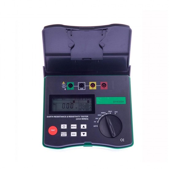 DY4300 Digital Earth Resistance Tester 4-Terminal Ground and Soil Resistivity Tester
