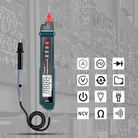 DM10 Pen Type True RMS Digital Multimeter Auto Measurement Non-contact ACV/DCV Handheld Electronic Tester