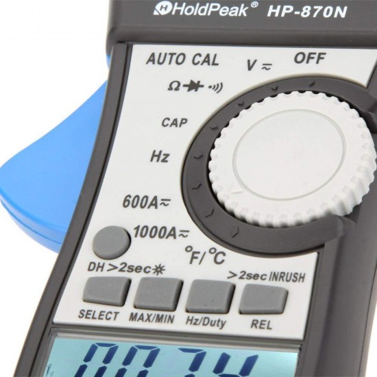 HP-870N AC/DC, Digital Clamp Meter Multimeter Voltage Meter Ampere Meter True RMS Frequency Data Hold