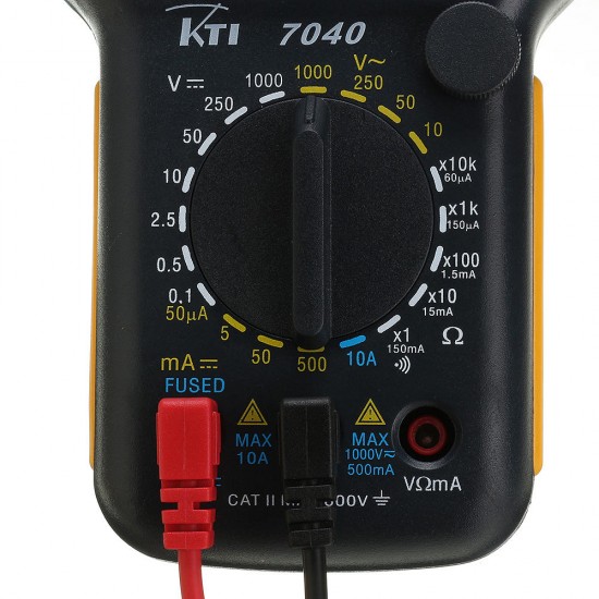 KT7040 Authentic Precision Analog Multimeter with Protective Sleeve SMT Printing Circuit Board Overload Protection