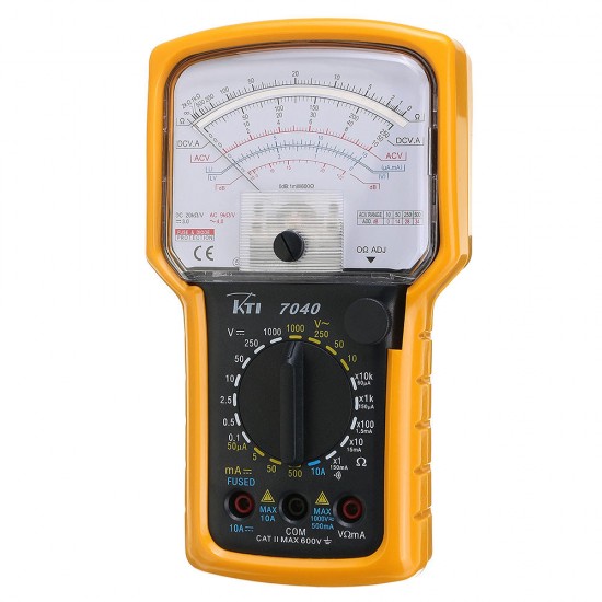 KT7040 Authentic Precision Analog Multimeter with Protective Sleeve SMT Printing Circuit Board Overload Protection