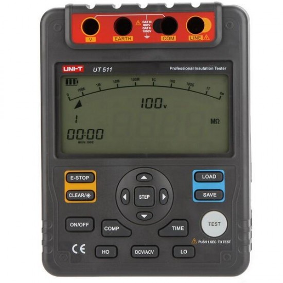 UT511 1000V 10Gohm Digital Insulation Resistance Tester Meter MegOhm Meter Low Ohm Ohm Meter Volt Meter