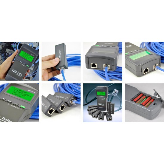 NF8108-M Network Cable Tester Meter Length8 remote units Cat5E/ 6E UTP STP CAT5 RJ45