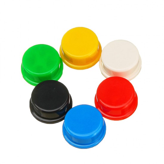 140pcs Round Mixed Color Tactile Button Cap Kit For 12x12x7.3mm Tact Switches