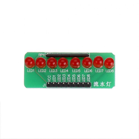 3pcs 8 Way Water Light Marquee 5MM RED LED Light-emitting Diode Single Chip Module Diy Electronic MCU Expansion Module