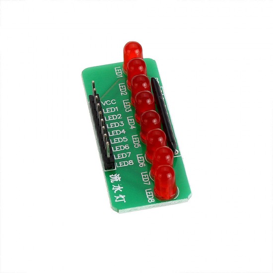 3pcs 8 Way Water Light Marquee 5MM RED LED Light-emitting Diode Single Chip Module Diy Electronic MCU Expansion Module