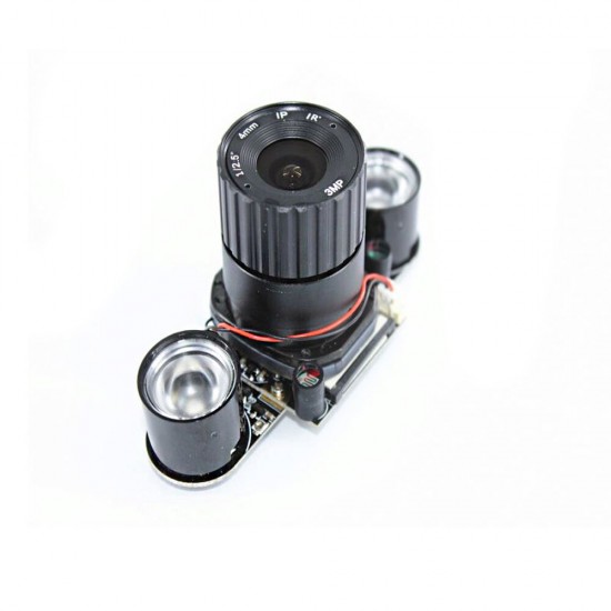 5MP OV5647 Camera Module 72° Focal Adjustable Length Night Vision NoIR Camera Board with Automatic IR-CUT