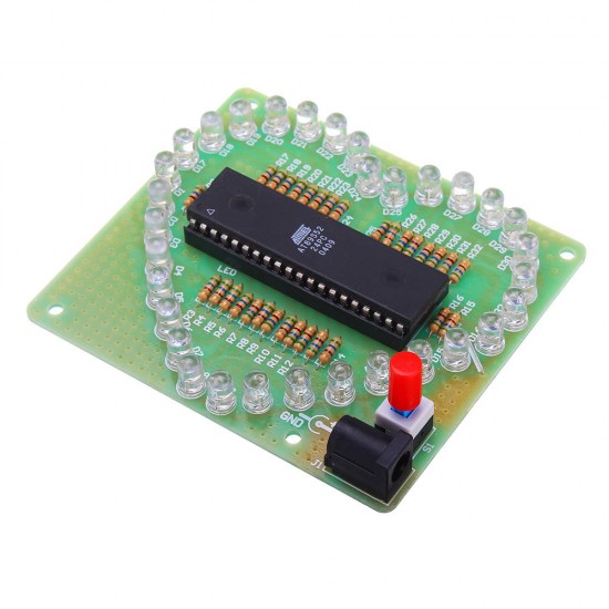 Assembled 51 MCU Heart-shaped Light Water LED Flashing Light Electronic Board No Shell