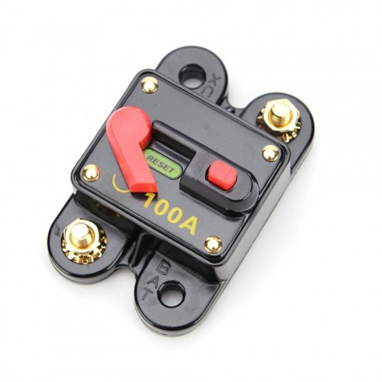 Car Switch Manual Reset Fuse holder Circuit Breaker 12V 100/150/200A Switch for Car SUV Boat Battery Manual Reset Switch