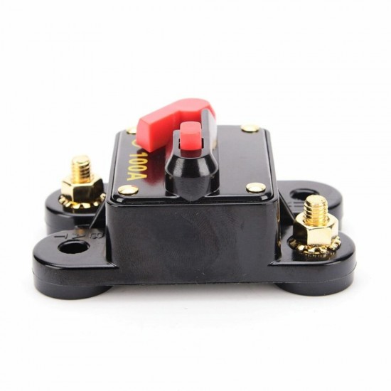 Car Switch Manual Reset Fuse holder Circuit Breaker 12V 100/150/200A Switch for Car SUV Boat Battery Manual Reset Switch