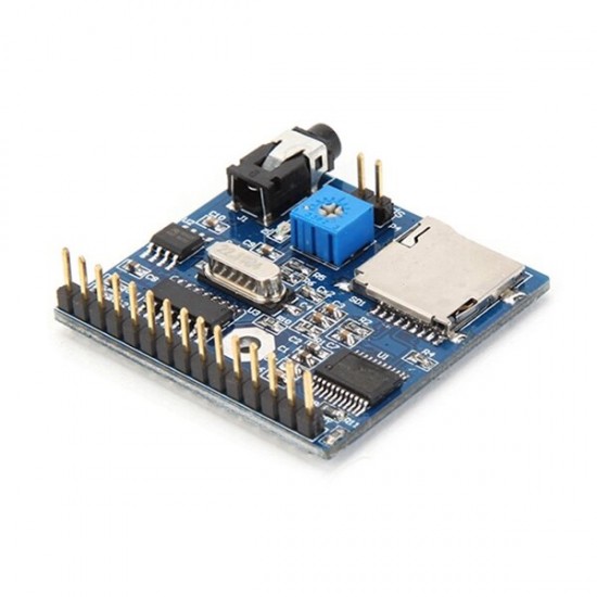 DC 5V 1A Voice Playback Module Board MP3 Voice Prompts Voice Broadcast Device Support MP3/WAV 16GB TF Card for Arduino - products that work with official Arduino boards