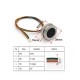 GM60 1D/2D Bar Code QR Code Barcode Reader Module Stainless Steel LED Control Ring Indicator Light UART Interface