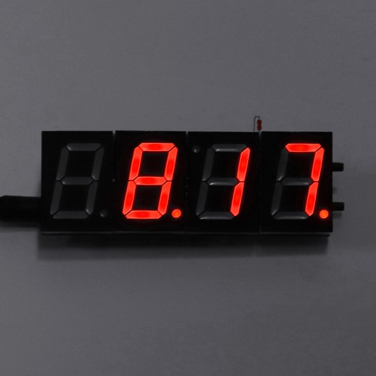 4 Digit LED Electronic Clock Temperature Light Control Version With Housing