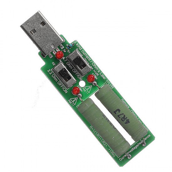 5V 10W 2 Switch USB Aging Discharge Loader 3 Kinds Current Test Load Power Resistor Test For Power Bank Cell Phone Charger USB Power